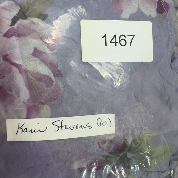 VTG Karin Stevens Dress Set 10 Maxi Sheer Floral Chiffon Ethereal Fairy Wedding - Picture 15 of 15